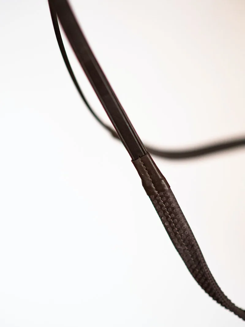 PS of Sweden Rubber Grip Reins Brown-3